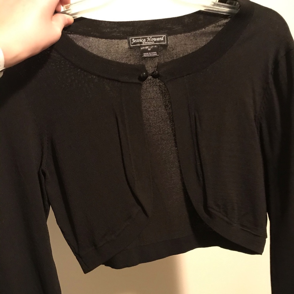 Black cropped dress cover